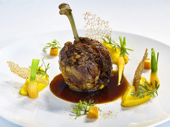 Meat with bone still in